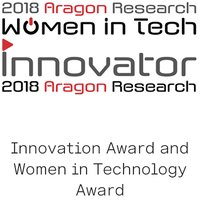 Aragon Research Innovation Award and Women in Technology Award logo