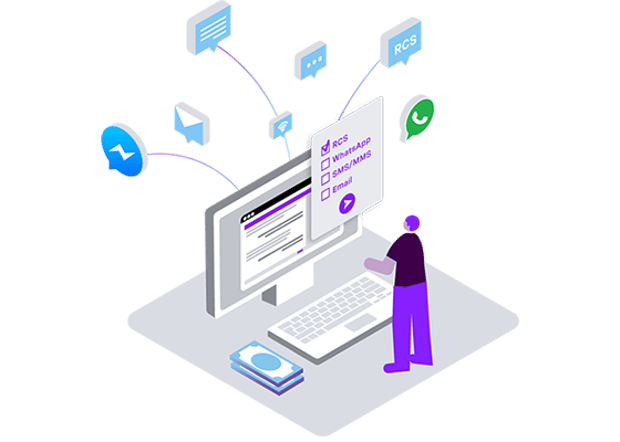 Image showcasing the channels of messaging api that are available