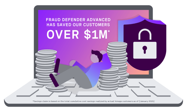 Fraud Defender Man looking at mobile device