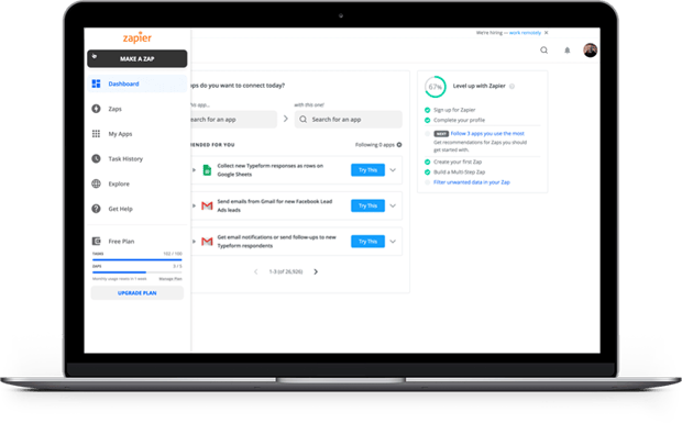 Zapier Zapier integration interface
