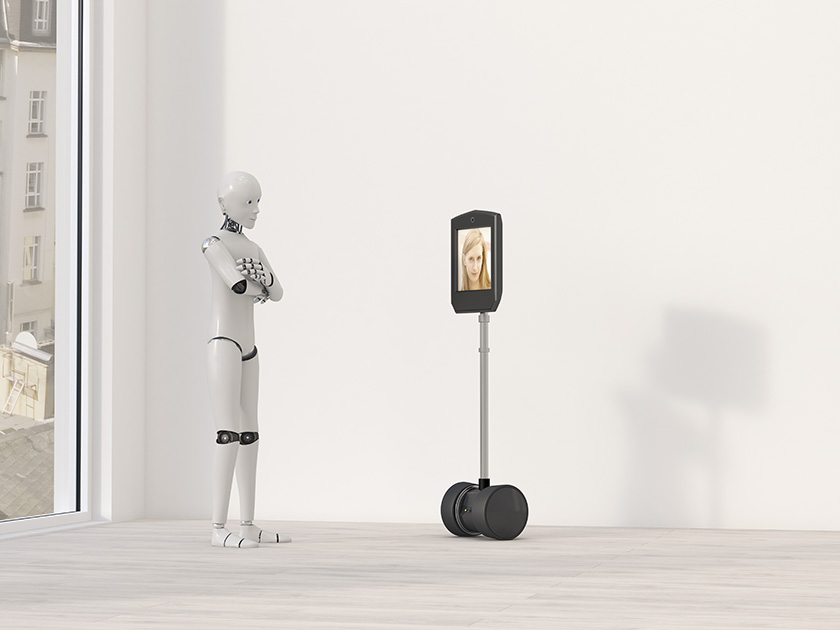681903733 Two robots talking to each other