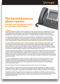 A hosted business phone system A hosted business phone system